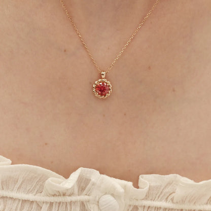 Colored Moissanite Twisted Design Necklace
