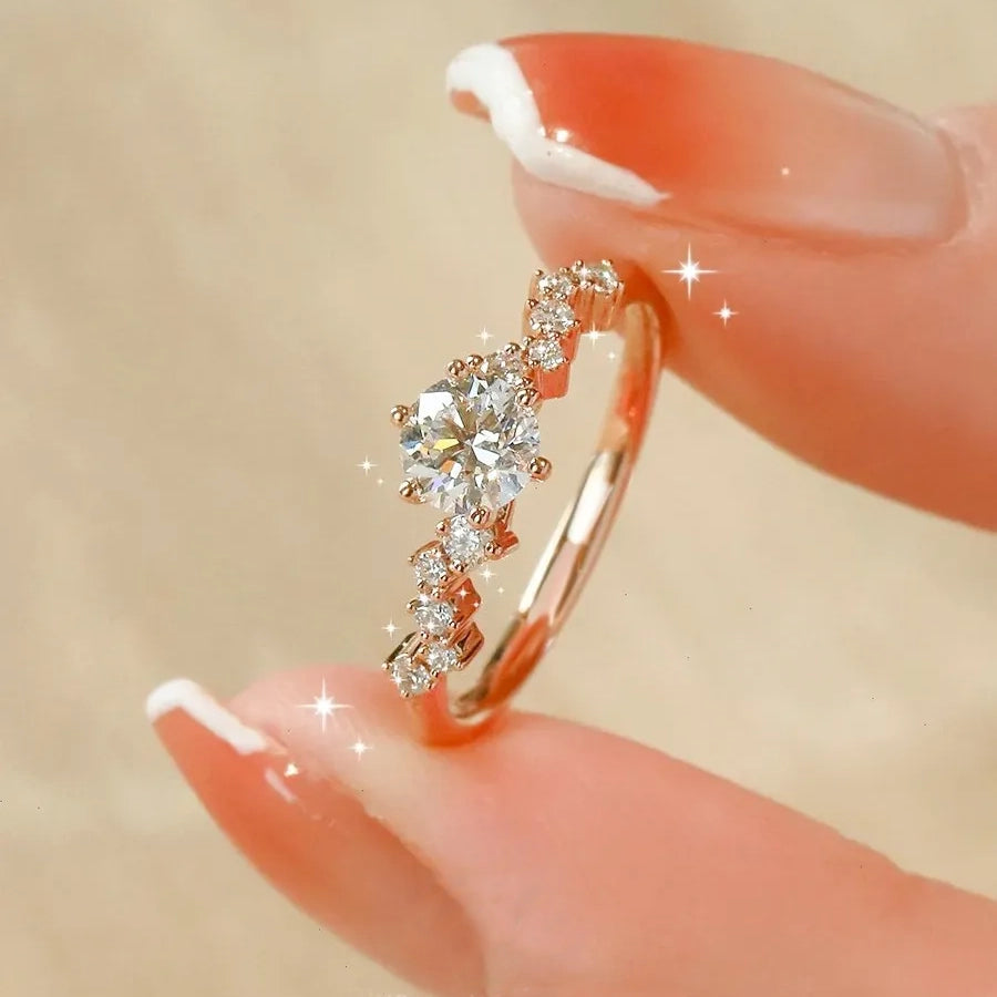Twisted Shank Moissanite Ring