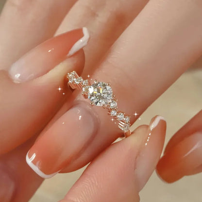 Twisted Shank Moissanite Ring