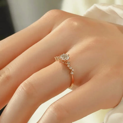Twisted Shank Moissanite Ring