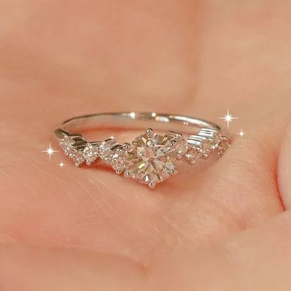 Twisted Shank Moissanite Ring