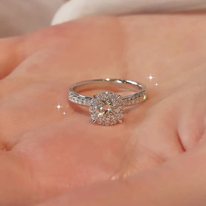 Plain D-Color Moissanite Ring