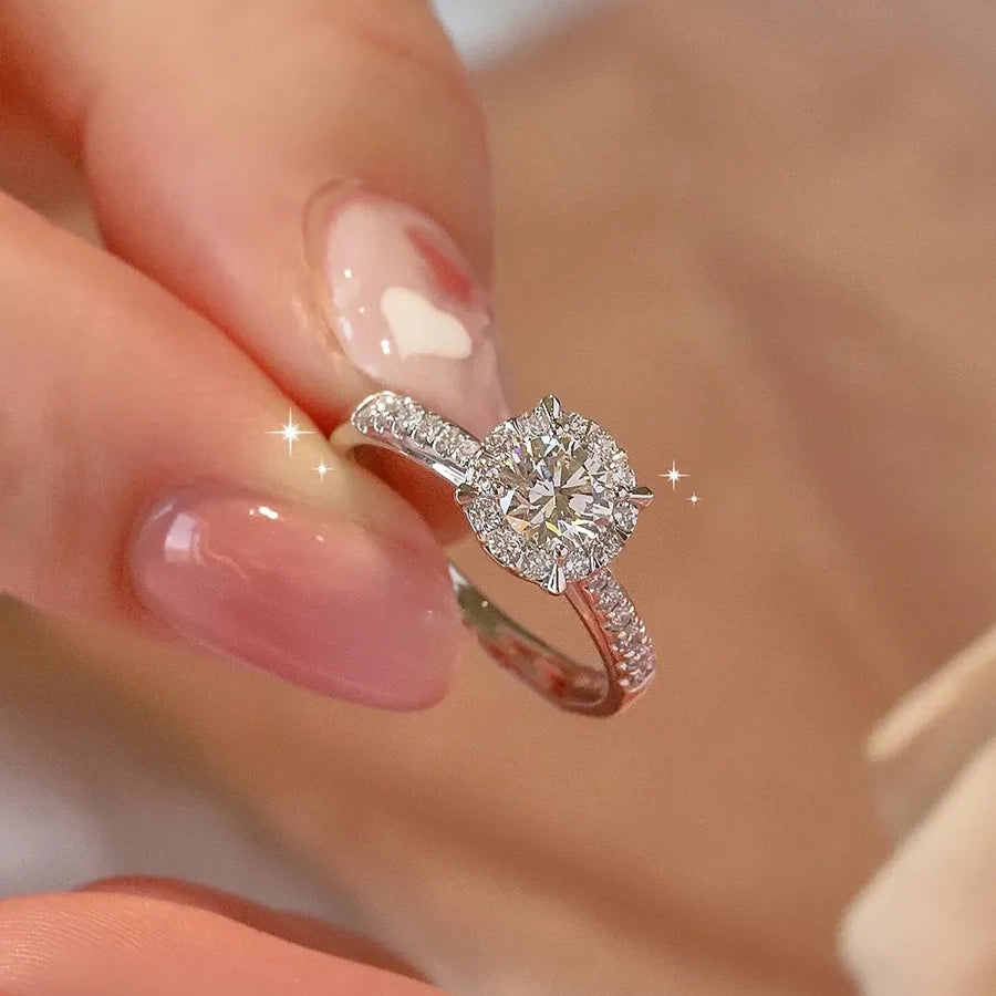 Plain D-Color Moissanite Ring