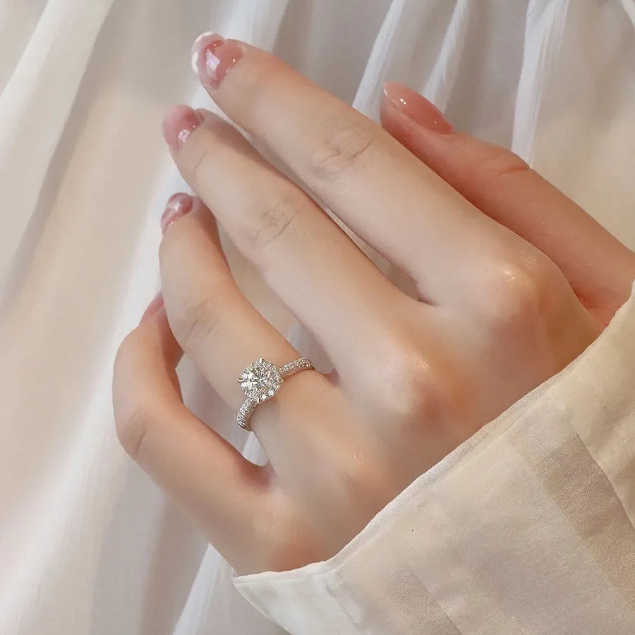 Plain D-Color Moissanite Ring