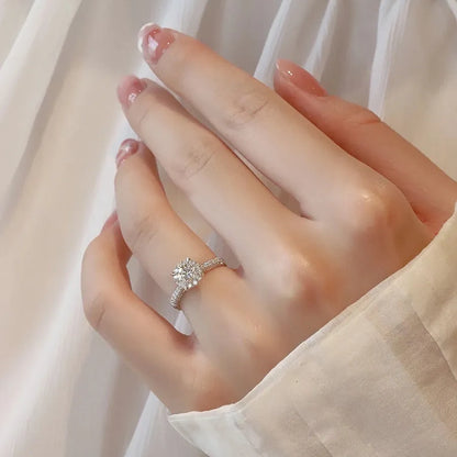 Plain D-Color Moissanite Ring
