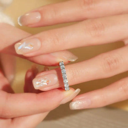 Half Eternity Moissanite Ring