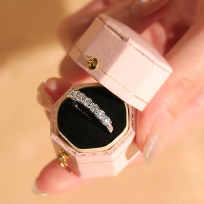Half Eternity Moissanite Ring