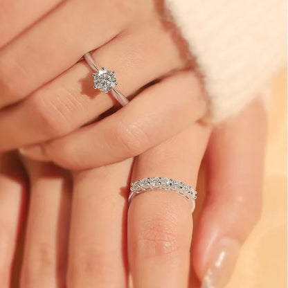 Half Eternity Moissanite Ring