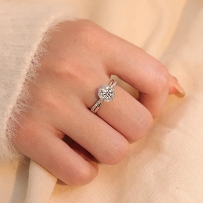 Full Eternity Snow Moissanite Ring