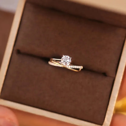 Full Eternity Criss Cross Moissanite Ring