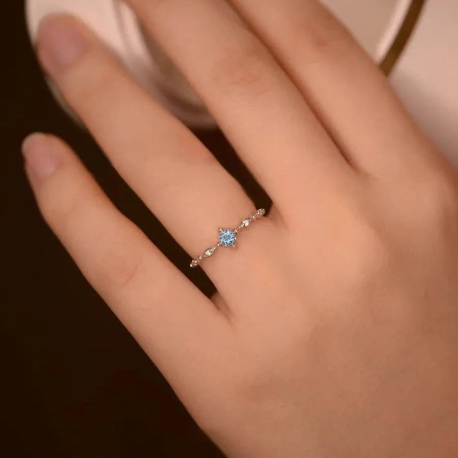Sky Blue Topaz Opening Ring
