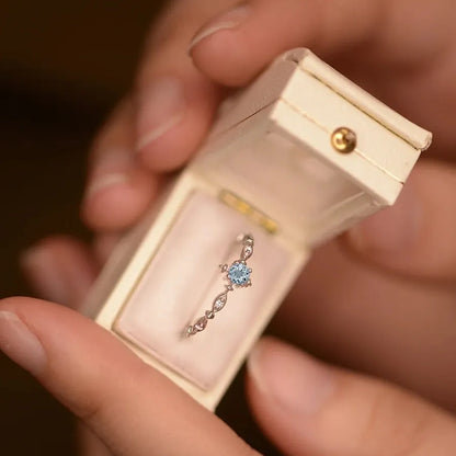 Sky Blue Topaz Opening Ring