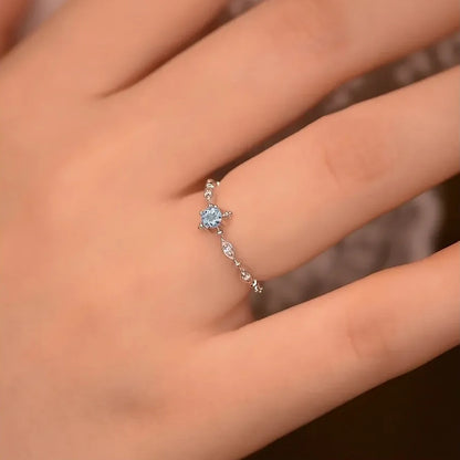 Sky Blue Topaz Opening Ring