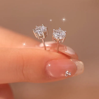 6-Prong Crown Moissanite Earrings