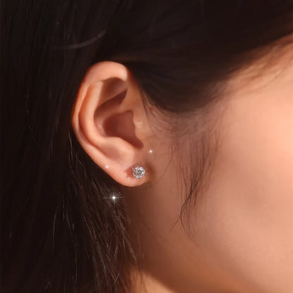 6-Prong Crown Moissanite Earrings