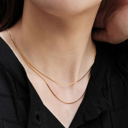 Minimal Snake Chain Necklace