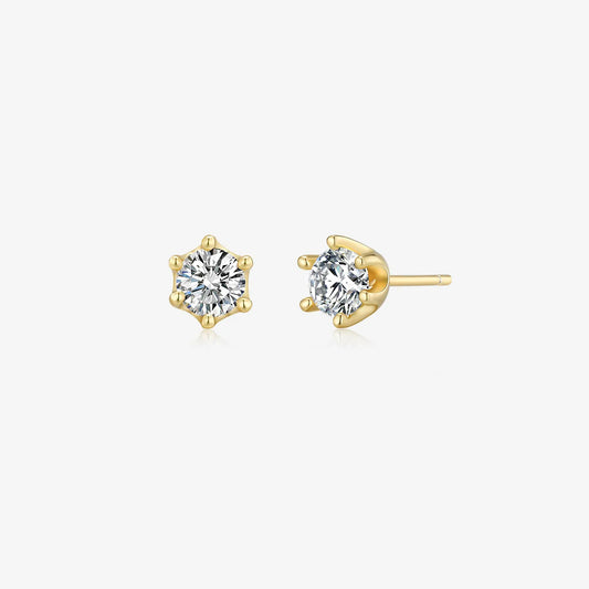 Simple Plain Moissanite Earrings
