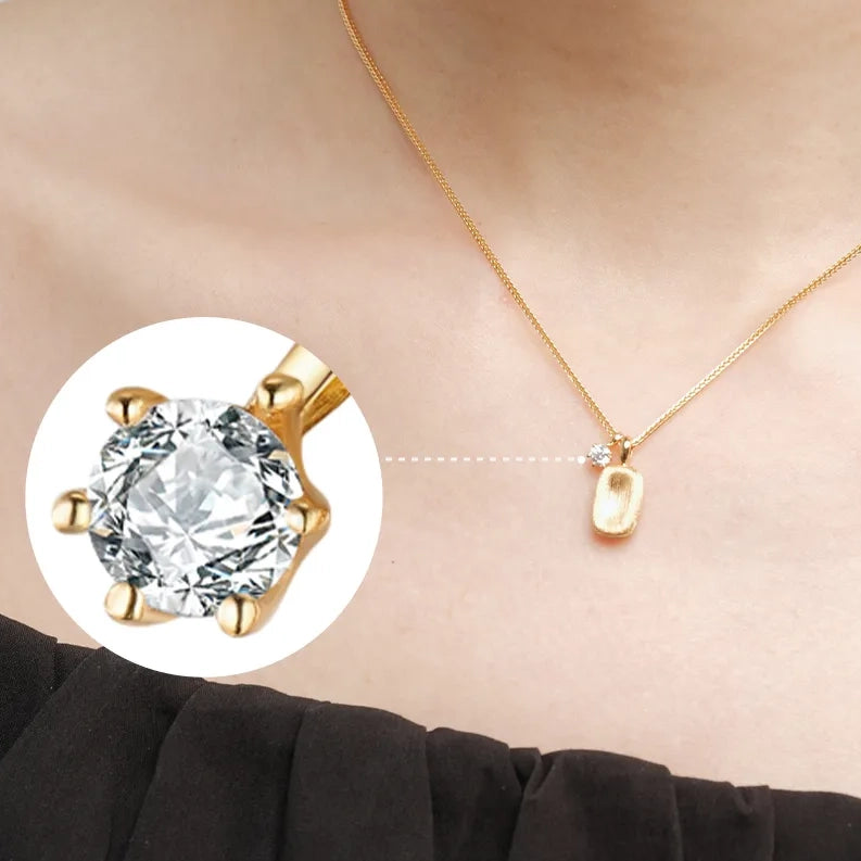 Brushed Gold Texture Neckalce