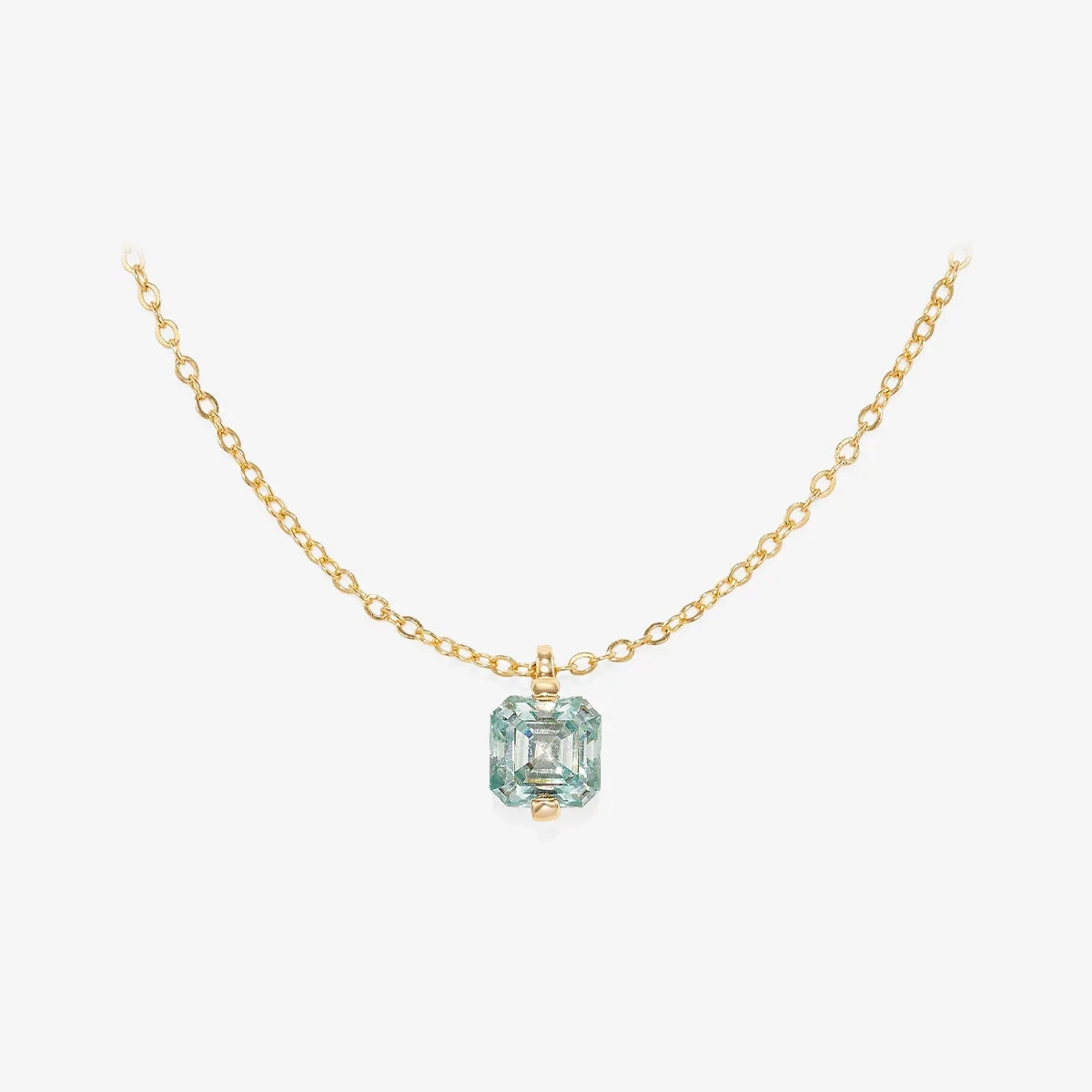 Firefly Blue Moissanite Necklace