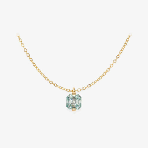 Firefly Blue Moissanite Necklace