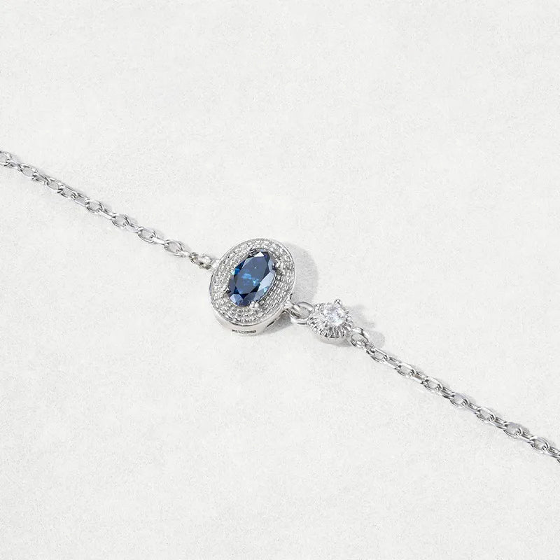 Cold Elegance Blue Moissanite Bracelet