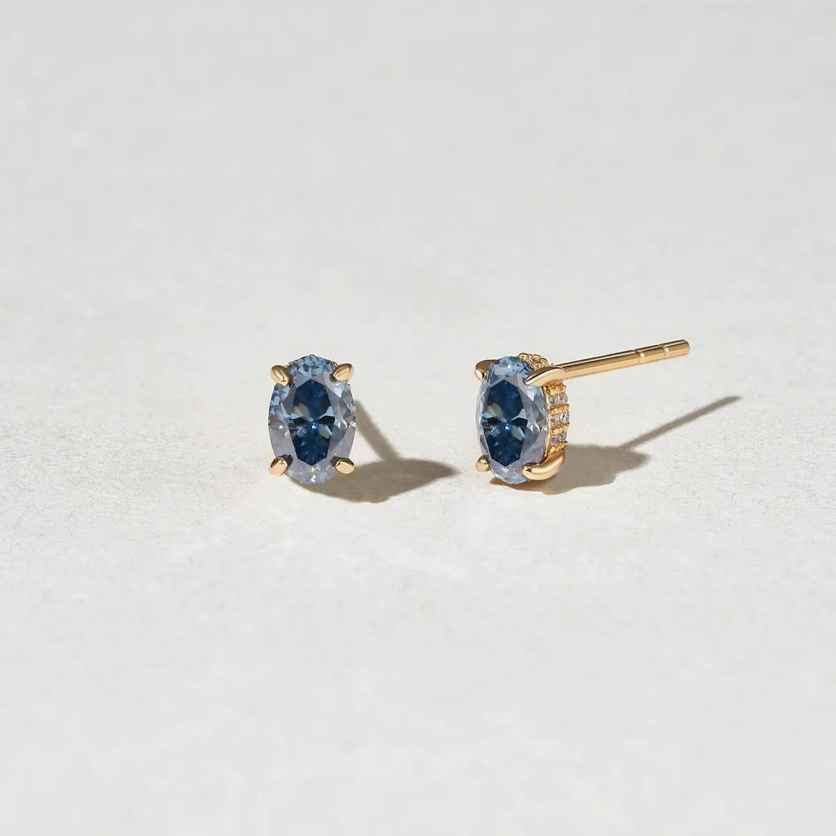 Ocean Blue Moissanite Earrings
