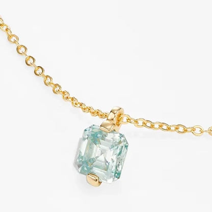 Firefly Blue Moissanite Necklace