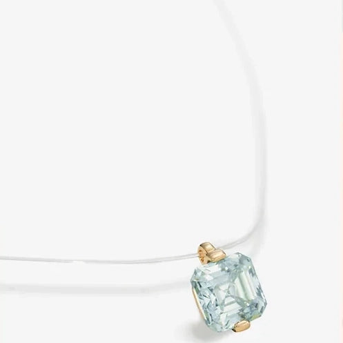 Firefly Blue Moissanite Necklace