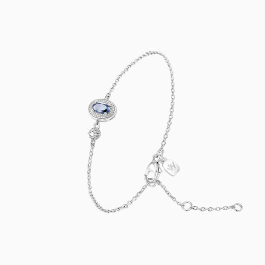 Cold Elegance Blue Moissanite Bracelet