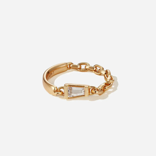 Baugette Cut Moissanite Ring