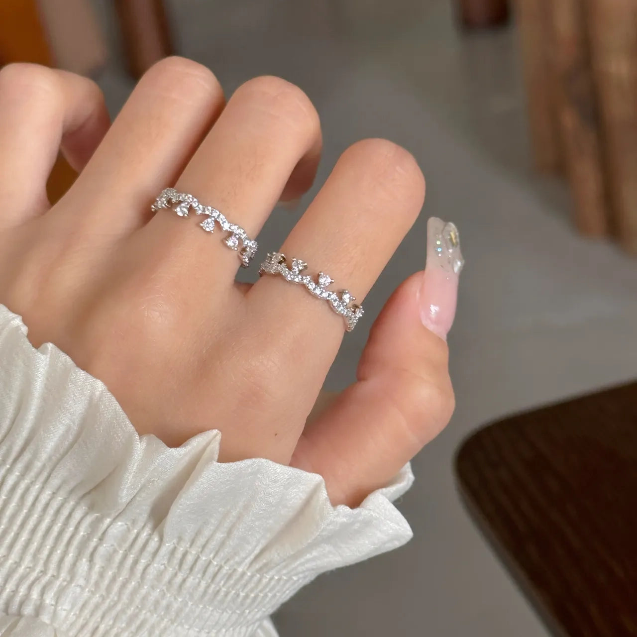 Petal Lace Eternity Ring