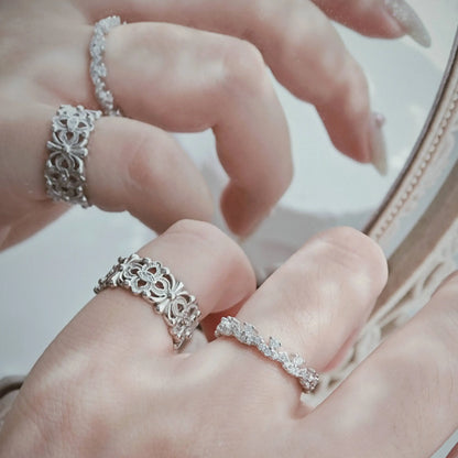 Petal Lace Eternity Ring