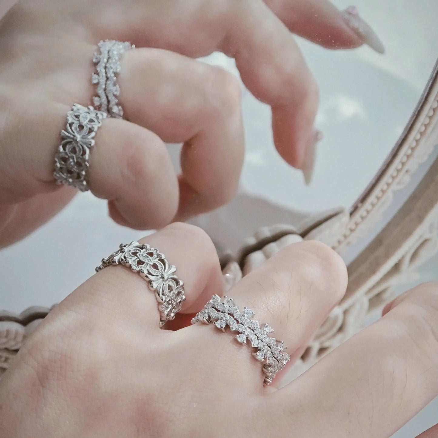 Petal Lace Eternity Ring