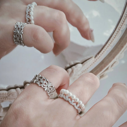 Petal Lace Eternity Ring