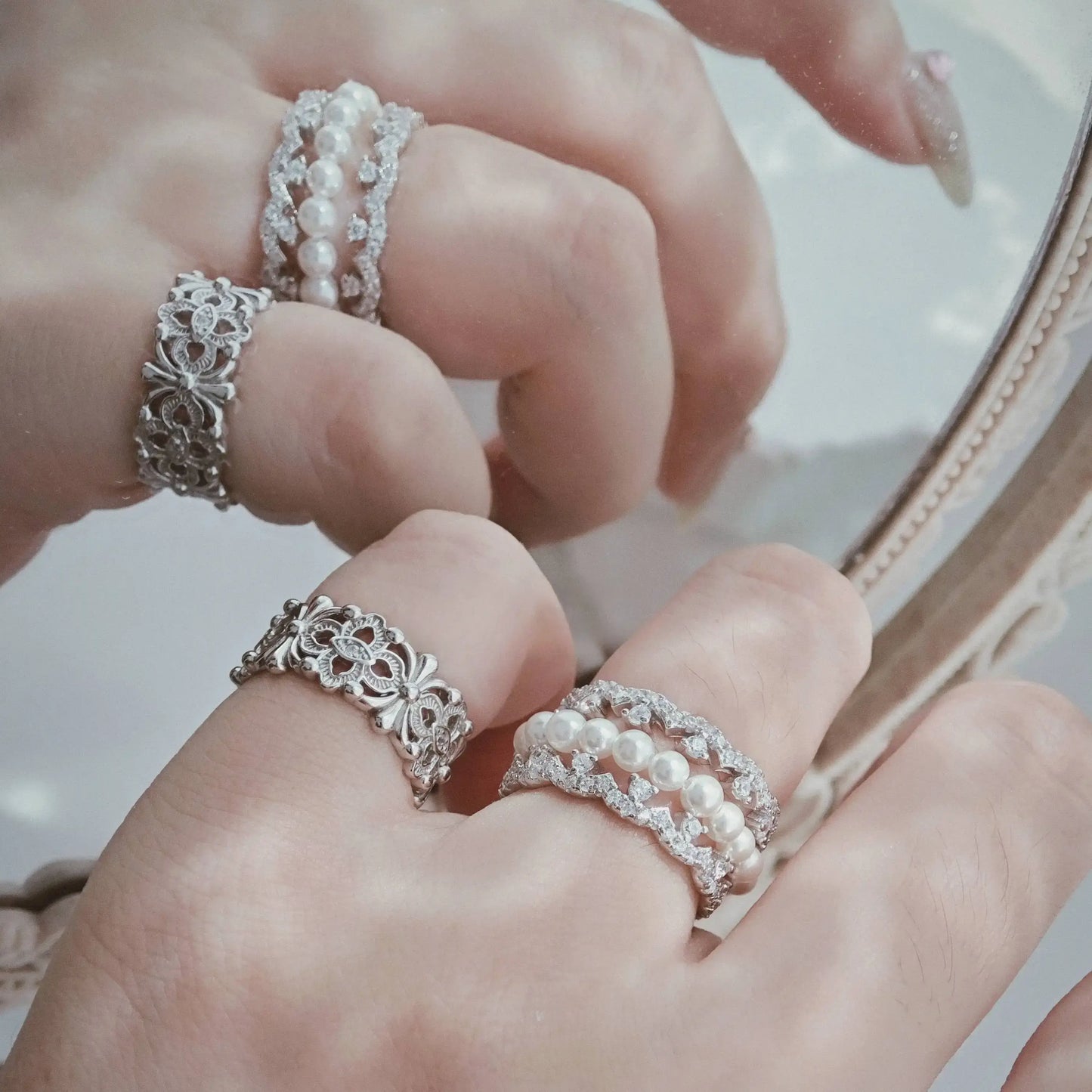 Petal Lace Eternity Ring