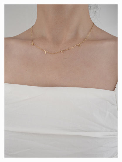 "NICE" Alphabet S925 Necklace