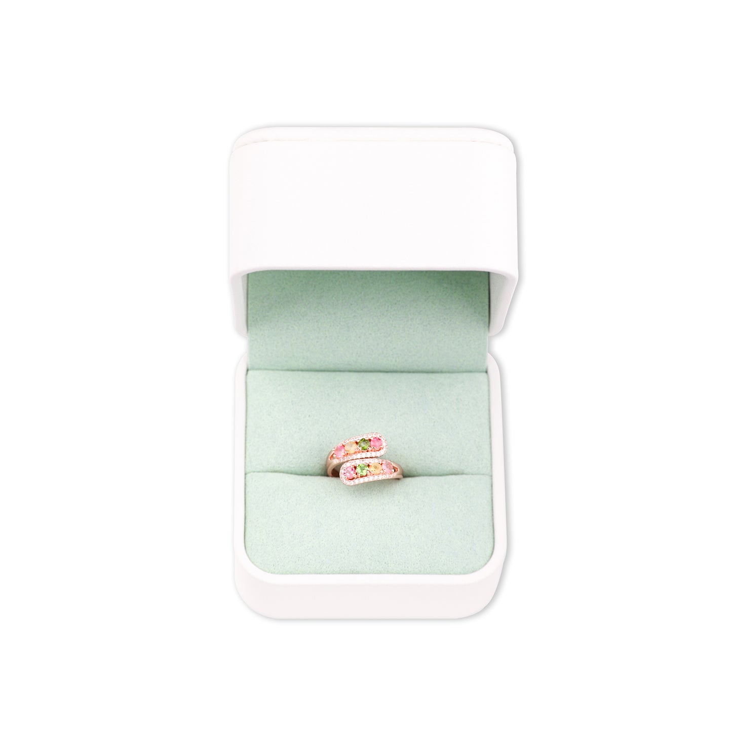Four-Color Hugging Tourmaline Ring
