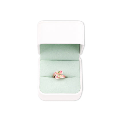 Four-Color Hugging Tourmaline Ring