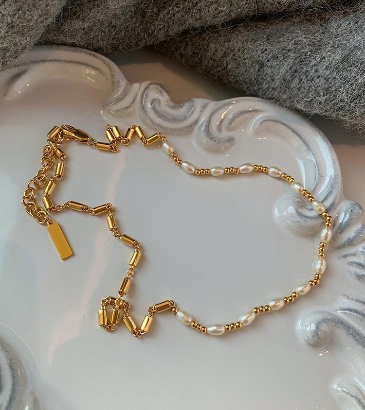 Fresh Pearl Gold Plated Necklace