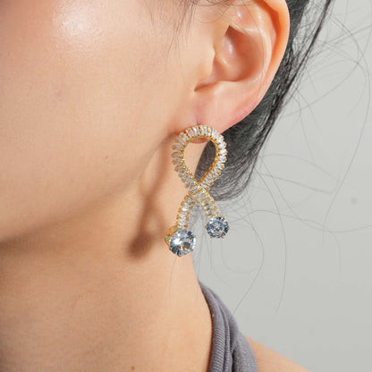 Shine Loop Drop Earrings