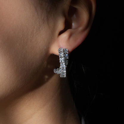 Cross Curve Sculpted Earrings