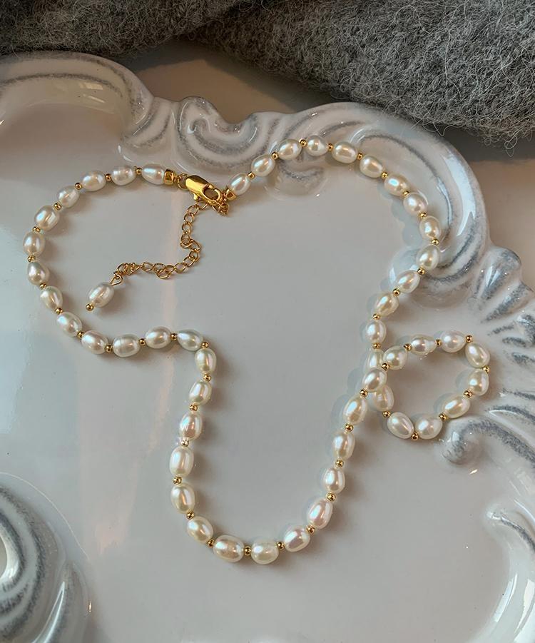 Fresh Pearl Gold Plated Necklace