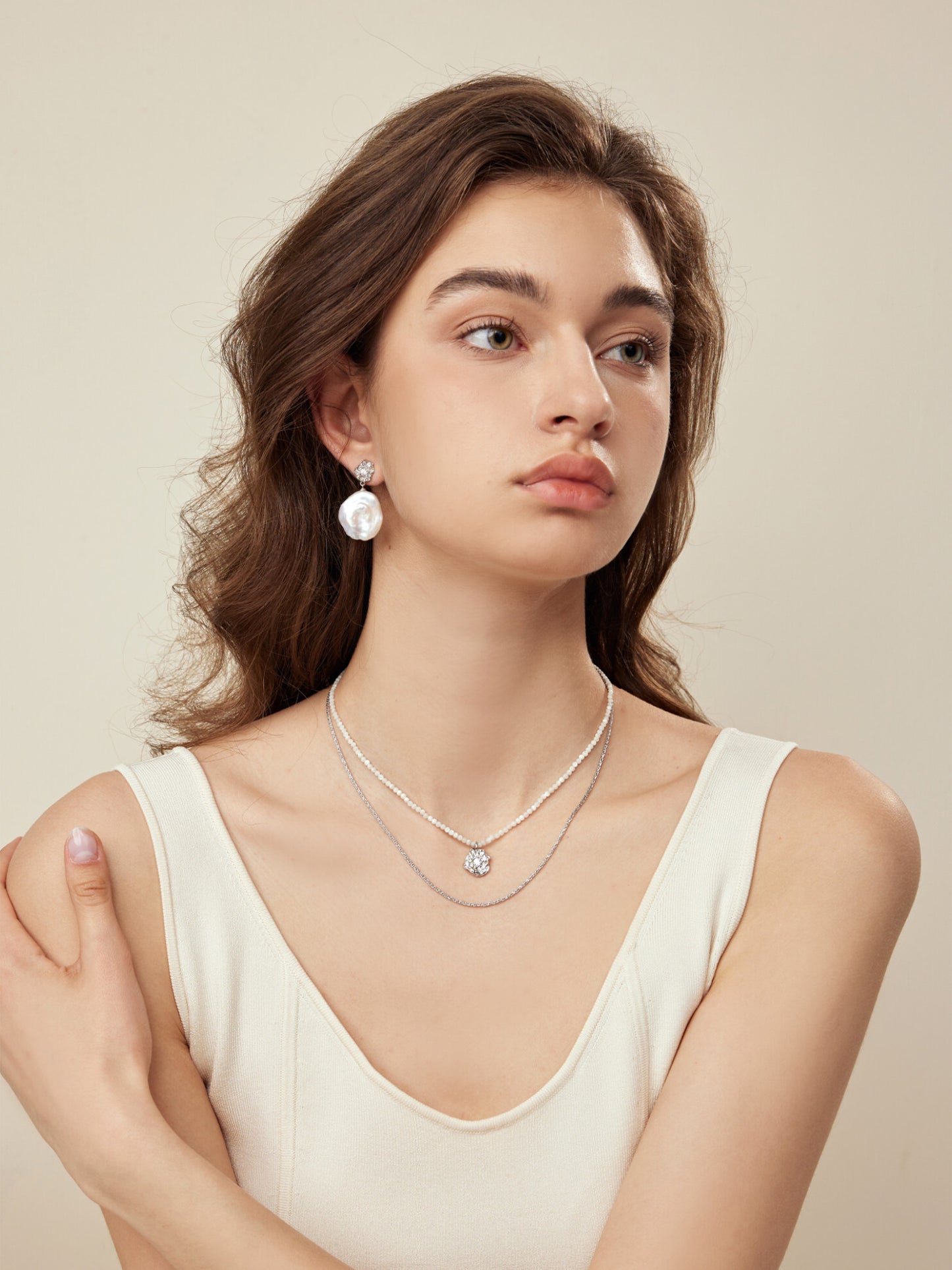 Flower Core Dual-Layer Necklace