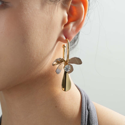 Two-Tone Petal Bloom Earrings