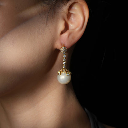 Radiant Pearl Dangle Earrings