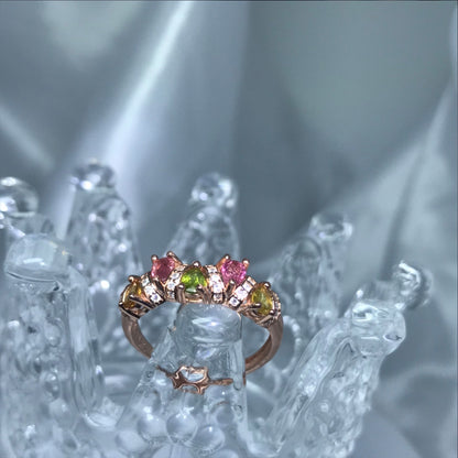 Pear-Shaped Tourmaline Arrangement Ring