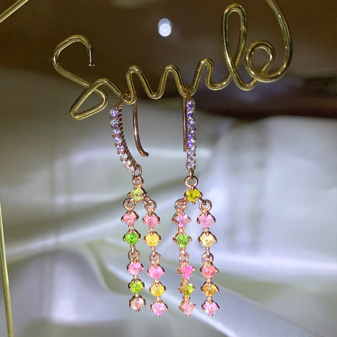 Serene Azure Whisper Tourmaline Earrings