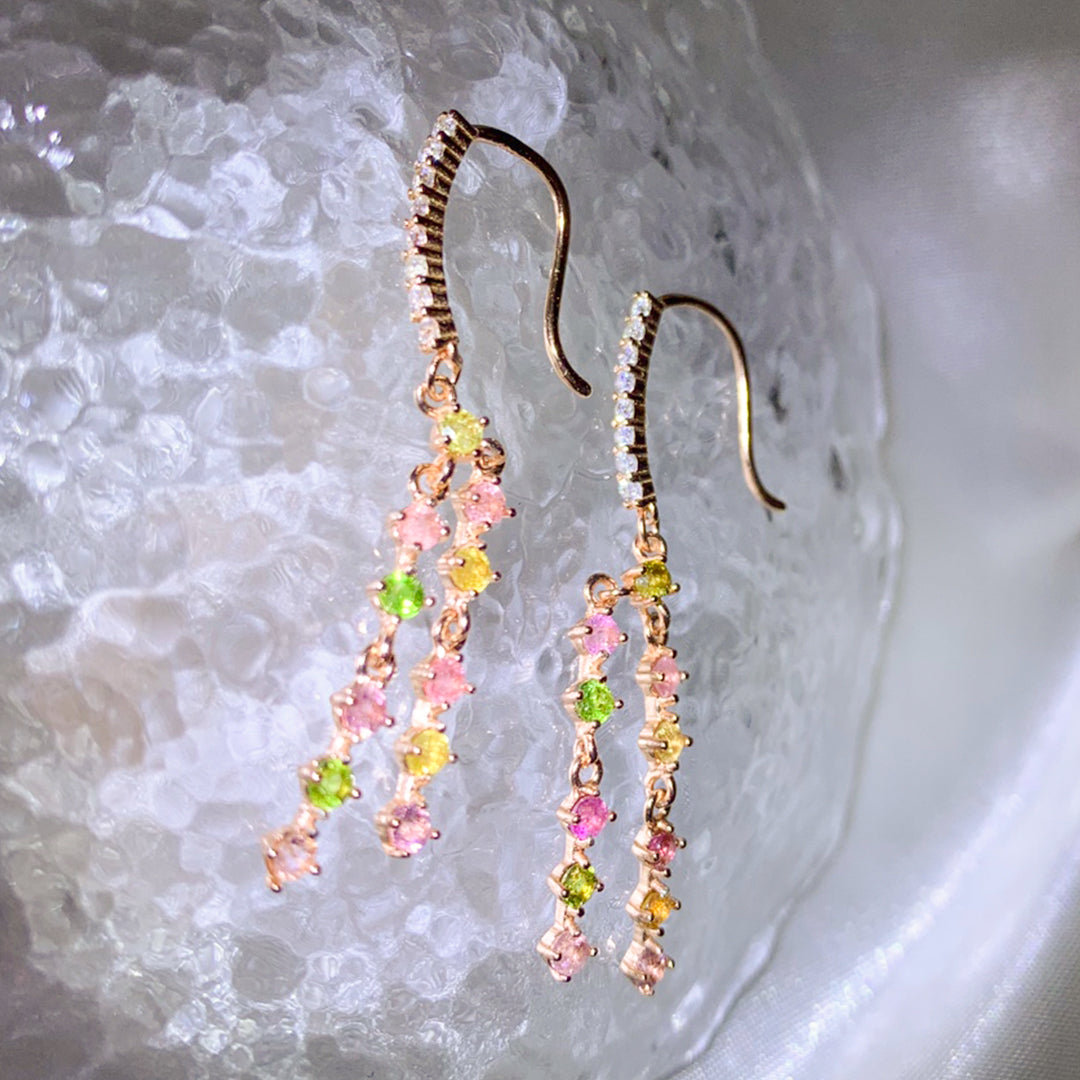Serene Azure Whisper Tourmaline Earrings
