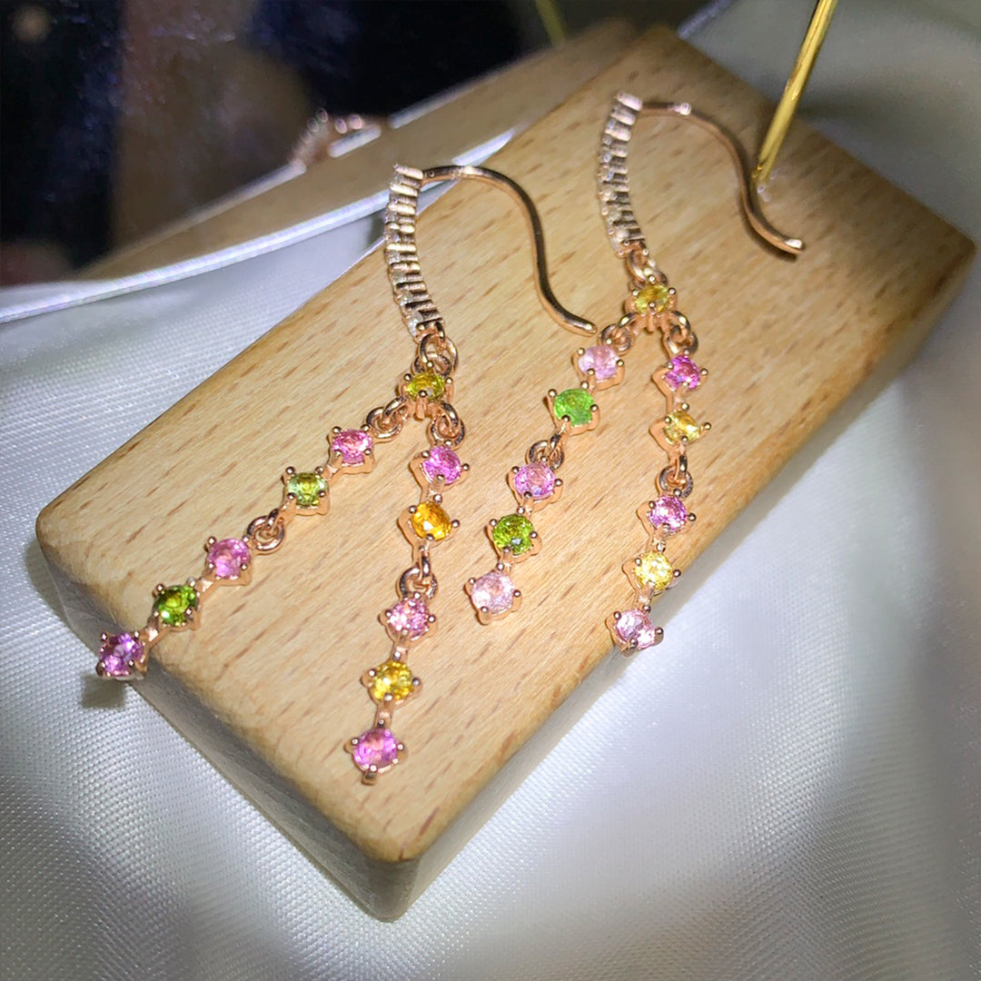 Serene Azure Whisper Tourmaline Earrings