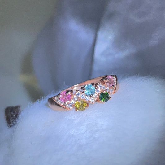 Colorful Tourmaline Ring